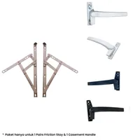 PAKET FRICTION STAY TC 12" - SUS 304 + CASEMENT HANDLE TC 428 ( BK / WH )