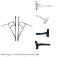 PAKET FRICTION STAY TC 16" - SUS 304 + CASEMENT HANDLE TC 428 ( BK / WH )
