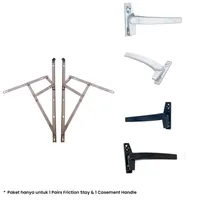 PAKET FRICTION STAY TC 18" - SUS 304 + CASEMENT HANDLE TC 428 ( BK / WH )