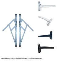 PAKET | PAKET FRICTION STAY TC 14" - SUS 304 HD  + CASEMENT HANDLE TC 428 ( BK / WH )