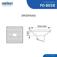 FLOOR DRAIN | FLOOR DRAIN SUS 304 DEKKSON FD 8028  SSS