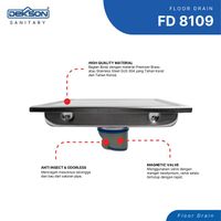 FLOOR DRAIN | FLOOR DRAIN SUS 304 DEKKSON FD 8109  SSS
