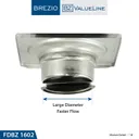 FLOOR DRAIN | BREZIO FLOOR DRAIN BREZIO 1602 SSS