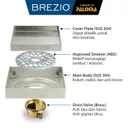 FLOOR DRAIN | BREZIO FLOOR DRAIN BREZIO 1803 MATTE BLACK