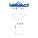 BASIN ABOVE COUNTER  | BASIN ABOVE COUNTER DEKKSON BAC 1455 WH