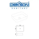 BASIN ABOVE COUNTER  | BASIN ABOVE COUNTER DEKKSON BAC 1555 WH