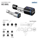 ELECTRONIC LOCK DEKKSON | ELECTRONIC CYLINDER DEKKSON EC D01 80MM BLACK