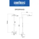 SHOWER SET | SHOWER SET 3 FUNCTION SUS 316 DEKKSON SS 8672-3 SSS