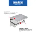 TISSUE HOLDER | TISSUE + PHONE HOLDER DOUBLE SUS 304 DEKKSON TH 1599 PSS
