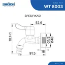 Wall Tap | WALL TAP SUS 304 DEKKSON WT 8003 GM