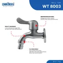 Wall Tap | WALL TAP SUS 304 DEKKSON WT 8003 MB