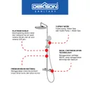 SHOWER SET | SHOWER SET 3 FUNCTION DEKKSON LYRA SS 2318-3 GM