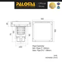 FLOOR DRAIN | FLOOR DRAIN 100X100MM MATTE BLACK