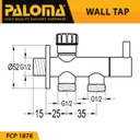 Angle Valve  | EOLICA 1/2"2-WAY TRIANGLE VALVE 1878 CHROME